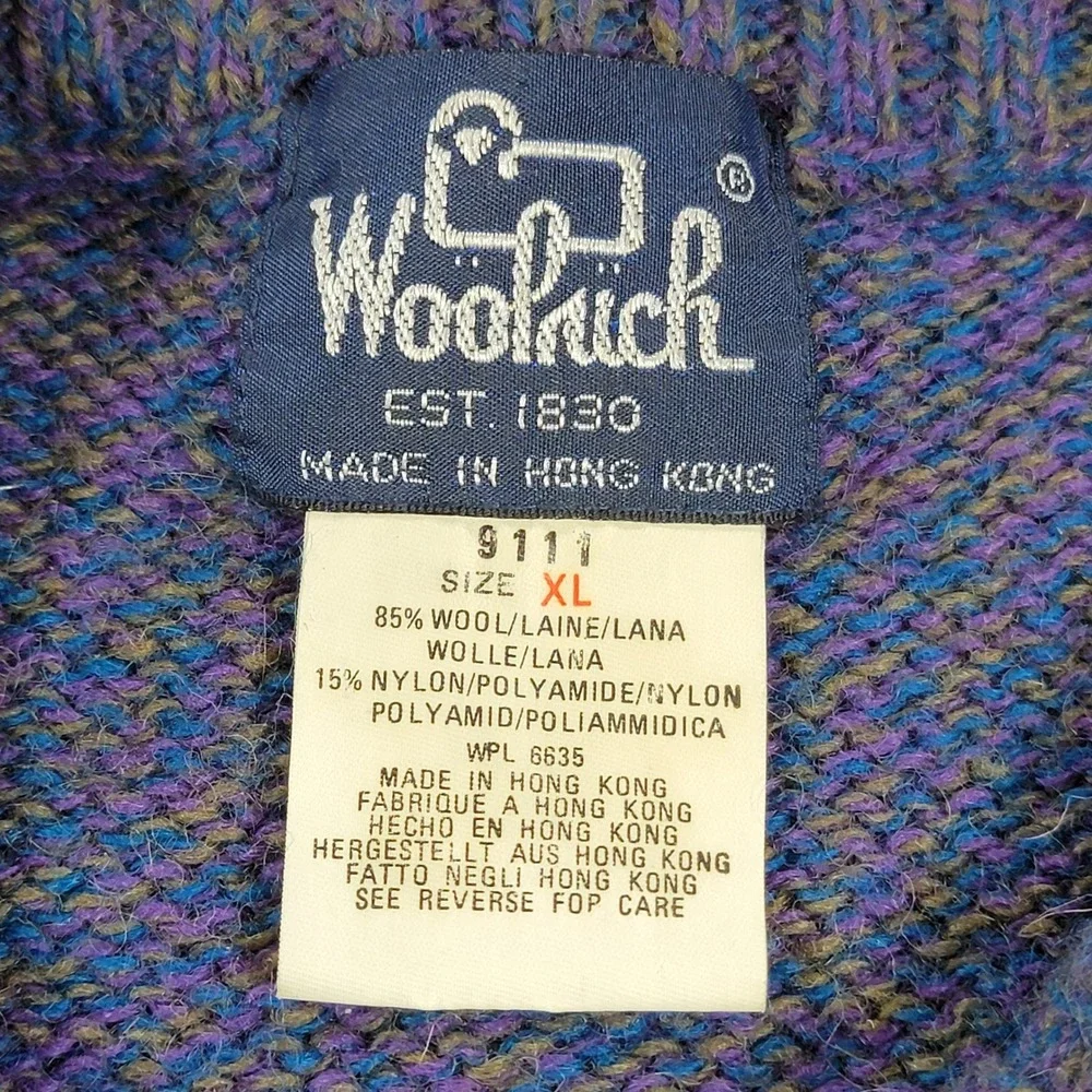 Woolrich Vintage Sweater Wool Blend Heathered Crewneck Heritage Outdoor Men's XL